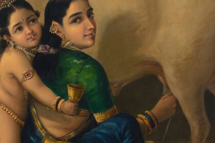 A Raja Ravi Varma painting has set a new auction record in India. (Express Photo)
