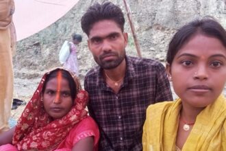 One of the deceased, Birjesh Kumar, with his family