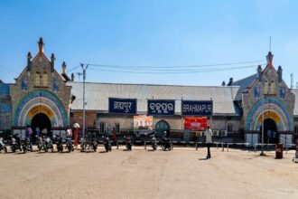 The redevelopment work at Odisha's Brahmapur railway station will be completed in a phased-manner. (Image enhanced with AI)