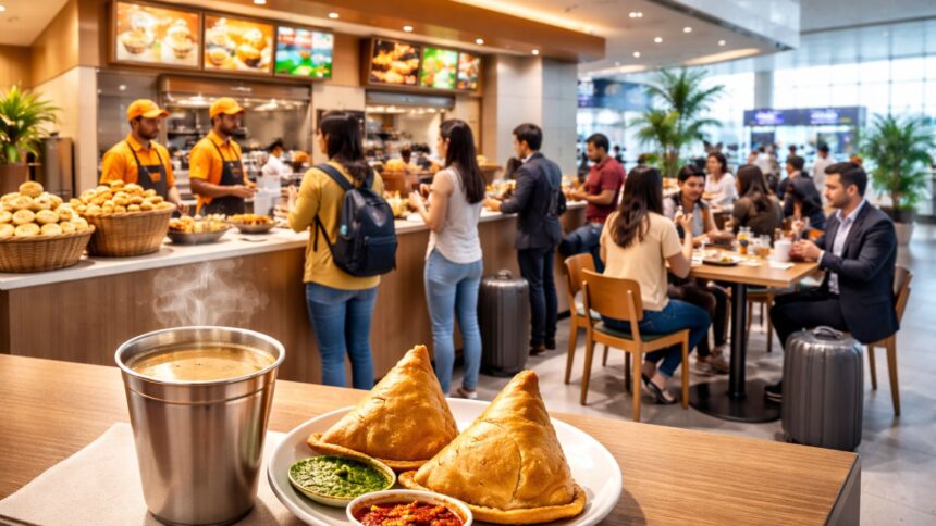 UDAN Yatri Cafe has expanded to 24 airports across India, offering budget-friendly food options like tea at Rs 10 and samosa at Rs 20 for travellers. (Image generated using AI)