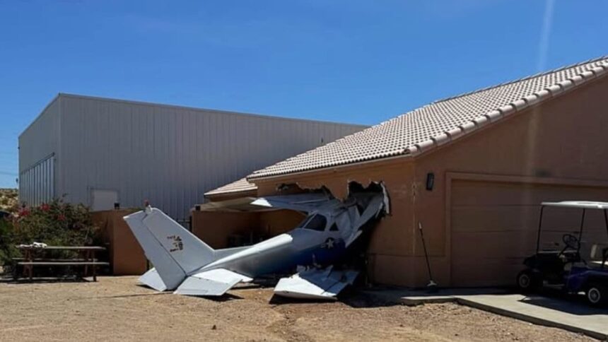 The National Transportation Safety Board was taking over the investigation into the cause of the crash, police said. (Image via FB: Mohave County Sheriff's Office's post)