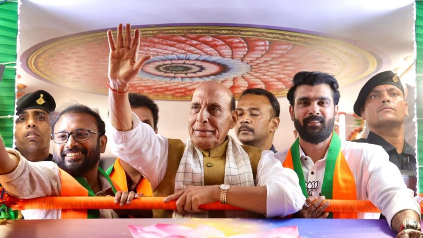 In Kerala, Rajnath slams LDF, UDF: ‘Friend of corruption’