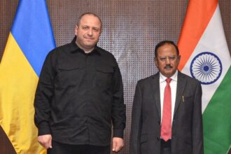 Rustem Umerov, Ajit Doval, NSA Ajit Doval, Ukraine NSA Ajit Doval meet, Russia invasion of Ukraine, Russia Ukraine Crisis, Russia-Ukraine war, Russia-Ukraine tension, world news, Indian express news, current affairs