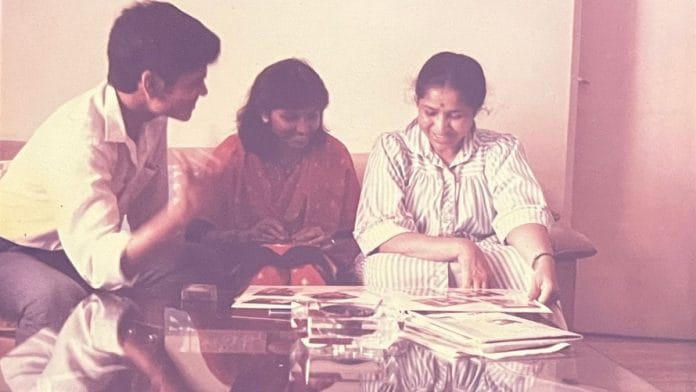 Me and my cousin Paula with Asha Bhosle.
