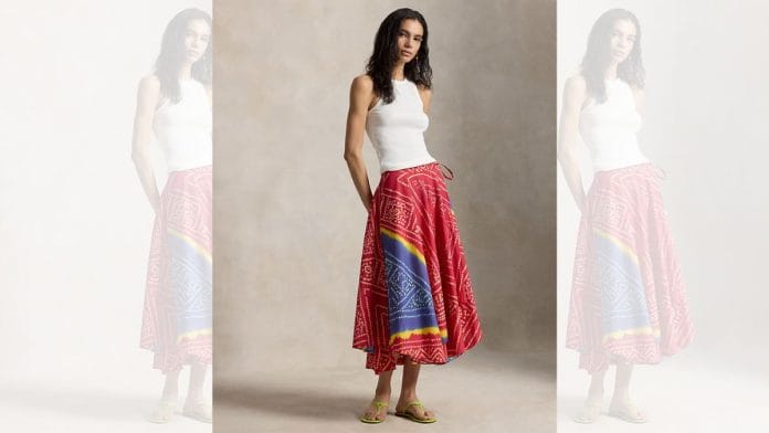 Ralph Lauren’s “cotton tie-dye” skirt is priced at Rs 44,800 | Ralph Lauren