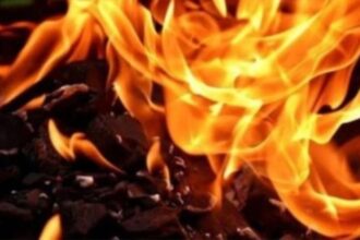 Delhi Expressway fire: Only charred skeletal remains could be recovered as the fire completely gutted the car.