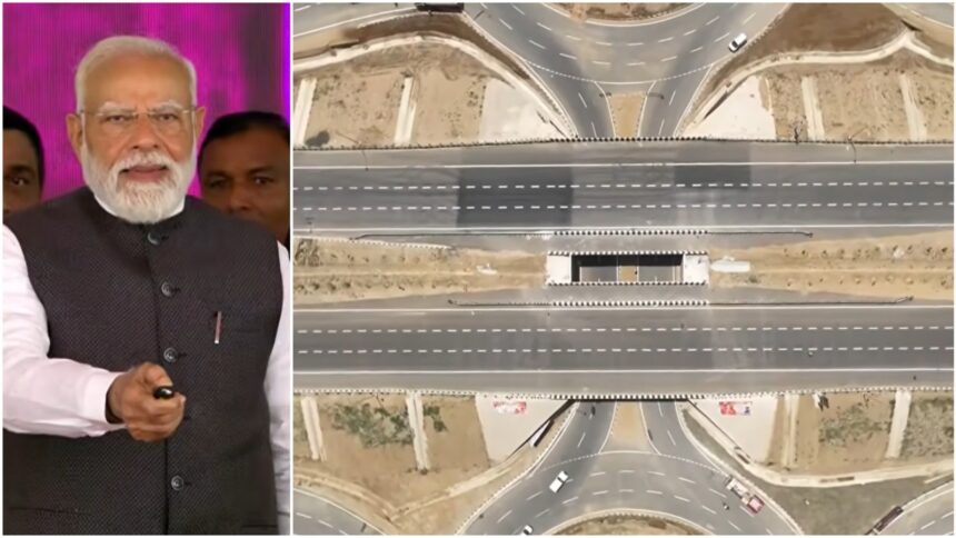 A section of the Ganga Expressway inaugurated by PM Modi on Wednesday.