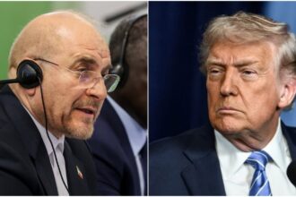 Iran's parliamentary Speaker Mohammad Baqher Ghalibaf and US President Donald Trump.