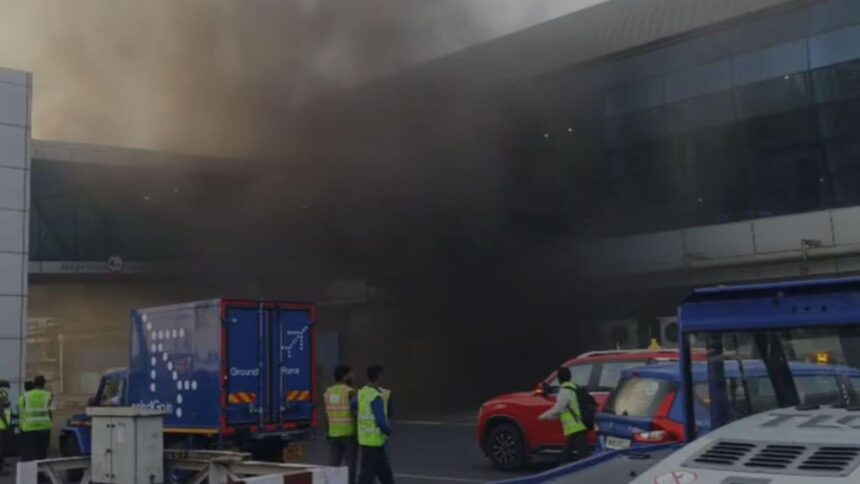 According to airport officials, a fire broke out in the electrical switch room next to the elevator at Arrival A2 corridor at 11.34 am on Saturday.