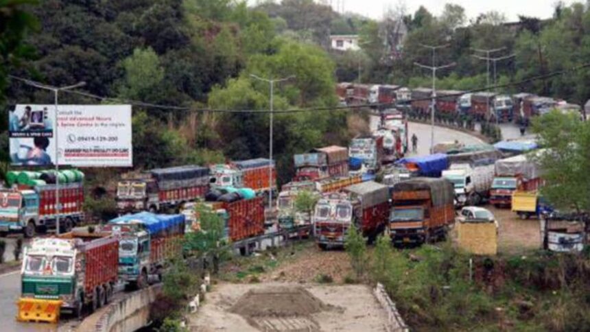 According to traffic police officials, movement of vehicles on both the Jammu and Kashmir sides was suspended, as clearing the landslides will take time.