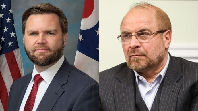 US Vice President JD Vance and Mohammad-Bagher Ghalibaf, leader of Iranian delegation at Islamabad talks | Wikimedia Commons