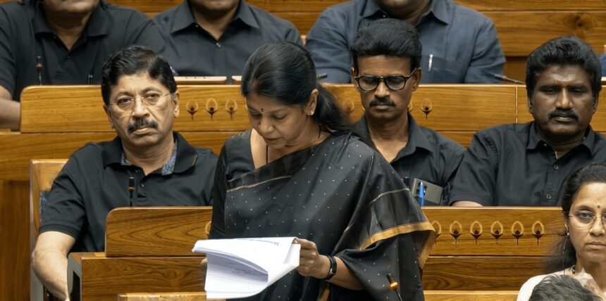 Kanimozhi Karunanidhi in Lok Sabha