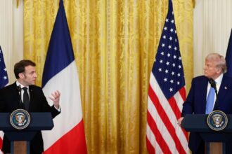 french president macron us, trump