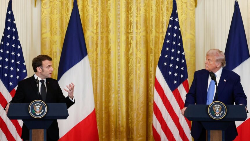 french president macron us, trump