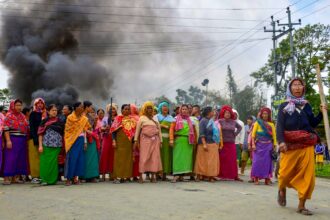 Protest in Manipur after 2 children killed in bomb attack
