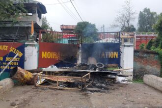 Manipur protests police station