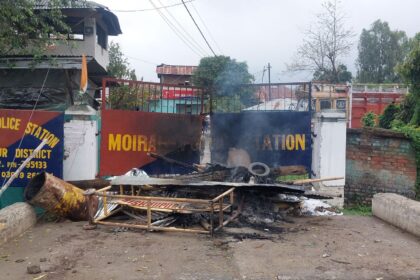 Manipur protests police station