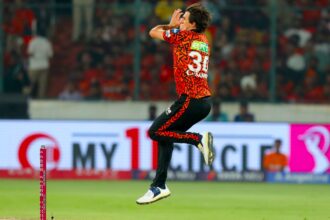 Pat Cummins of Sunrisers Hyderabad during an IPL 2025 match against Punjab Kings at the Rajiv Gandhi International Stadium in Hyderabad. (PHOTO: Sportzpics for IPL) Photo by Prashant Bhoot / Sportzpics for IPL
