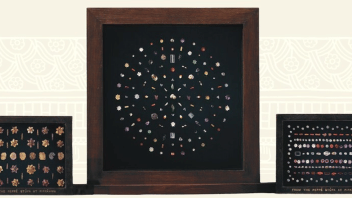 A photo of the Piprahwa relics