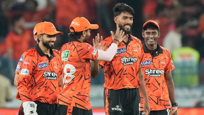 IPL 2026 Points Table: Orange Cap and Purple Cap holders after CSK vs KKR: Rajasthan Royals' Praful Hinge, centre, celebrates the wicket of Rajasthan Royals' Vaibhav Sooryavanshi during the Indian Premier League cricket match. (AP Photo)