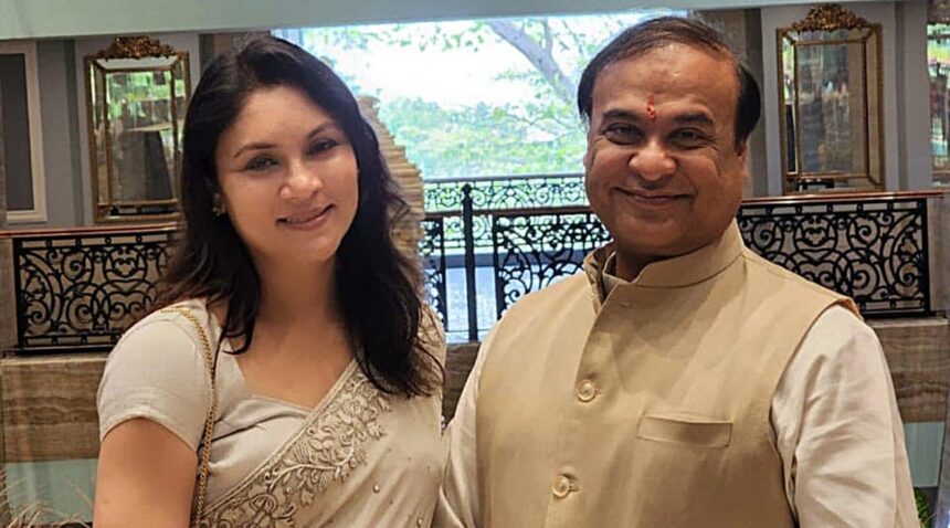 Assam CM Himanta Biswa Sarma and his wife Riniki Bhuyan