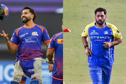 While CSK have shifted their policy towards fielding younger players this season, there still remains question marks over what role 44-year-old MS Dhoni will play when he returns. MI's most consistent batter this season, meanwhile, has been their 38-year-old former captain Rohit Sharma. (PTI Photos)