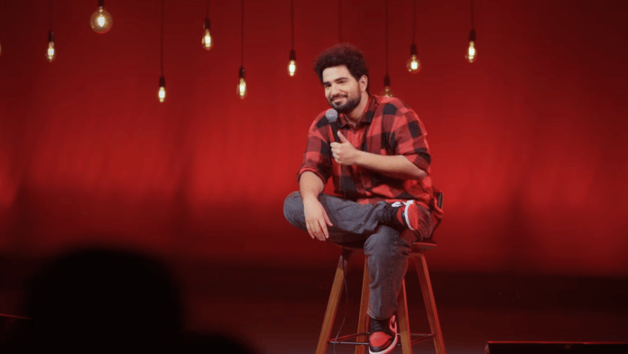 Comedian Samay Raina during his YouTube special, Still Alive | Screengrab | YouTube