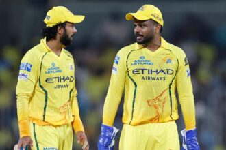 IPL 2026: CSK captain Ruturaj Gaikwad and wicket-keeper Sanju Samson during the match against Punjab Kings.