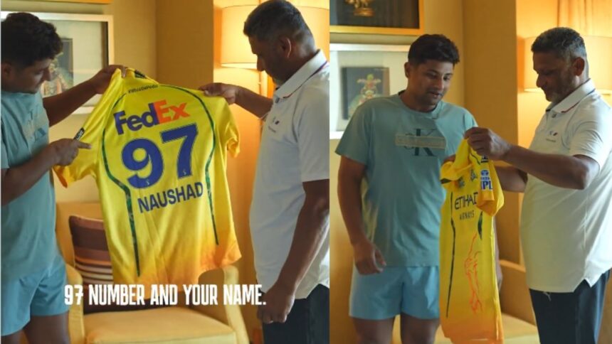 Sarfaraz Khan Father CSK jersey