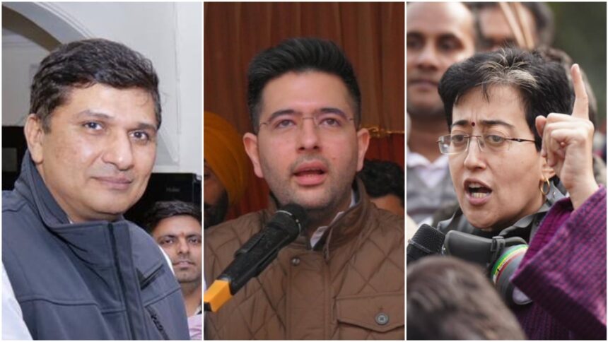 Saurabh Bharadwaj, Raghav Chadha, Atishi