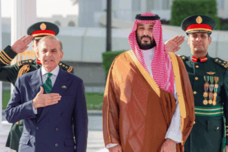 Saudi Crown Prince Mohammed bin Salman and Pakistan Prime Minister Shehbaz Sharif | Handout via Reuters