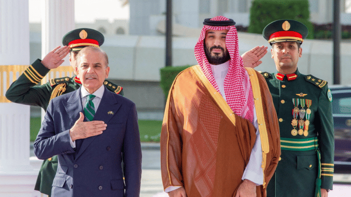 Saudi Crown Prince Mohammed bin Salman and Pakistan Prime Minister Shehbaz Sharif | Handout via Reuters