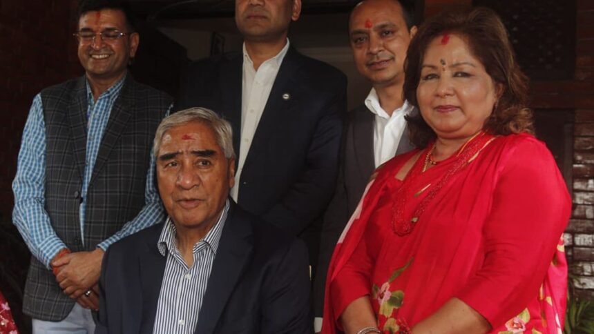 Nepal's former Prime Minister Sher Bahadur Deuba and his wife, former foreign affairs minister Arzu Rana Deuba.