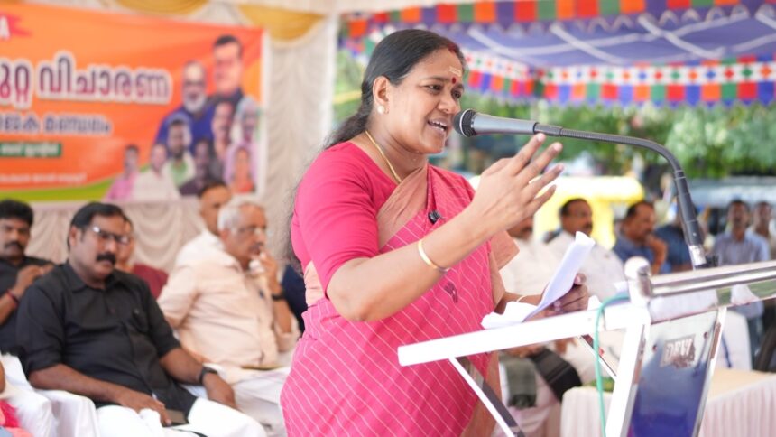 Bharatiya Janata Party’s Palakkad candidate Sobha Surendran
