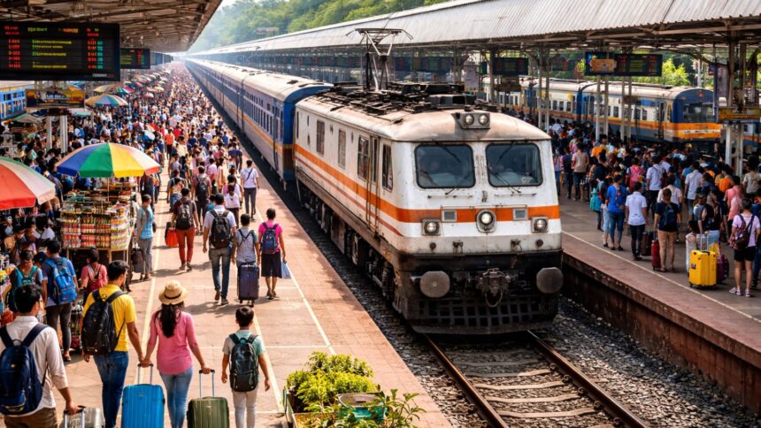 Indian Railways has announced plans to operate over 18,200 summer special train services (Image generated using AI)