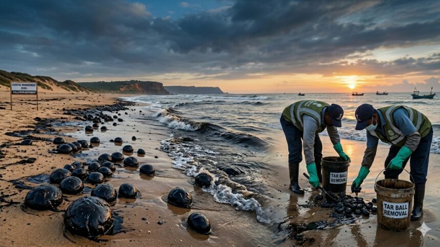 Polluter pays principle: Centre proposes first-ever tar balls management rules to tackle marine pollution