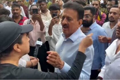The Mumbai woman confronting Maharashtra’s Water Resources Minister Girish Mahajan