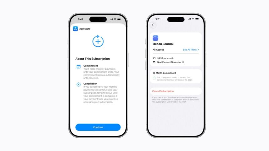 The new type of subscription will be available to developers around the world, except for the US and Singapore. (Image: Apple)