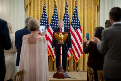 Trump easter lunch macron