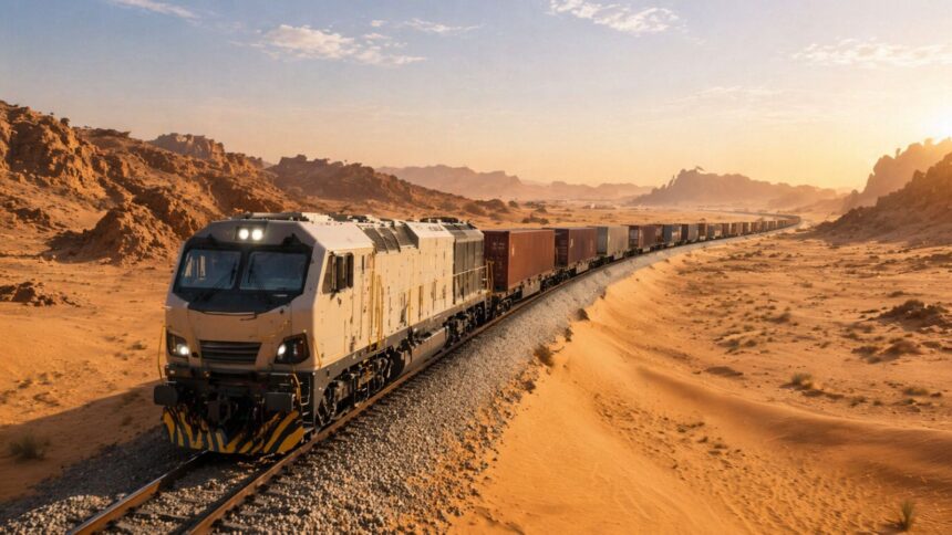 UAE Jordan railway project deal worth $2.3 billion aims to strengthen logistics networks and improve export operations. (Image generated using AI)