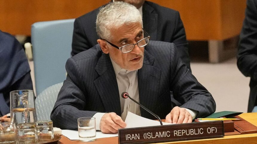 Iran’s UN envoy Amir Saeid Iravani. (AP Photo)