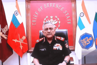 CDS Anil Chauhan speaks at Indian DefSpace Symposium 2026. | X/@ThePrintIndia