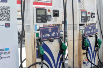Representational image. | Fuel dispensers 'out of stock' at a petrol pump in Prayagraj on Friday. | ANI file