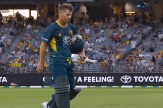 Former cricketer David Warner in action for Australia. (X/cricket.com.au)