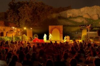 A peformance at Golconda Fort, Hyderabad