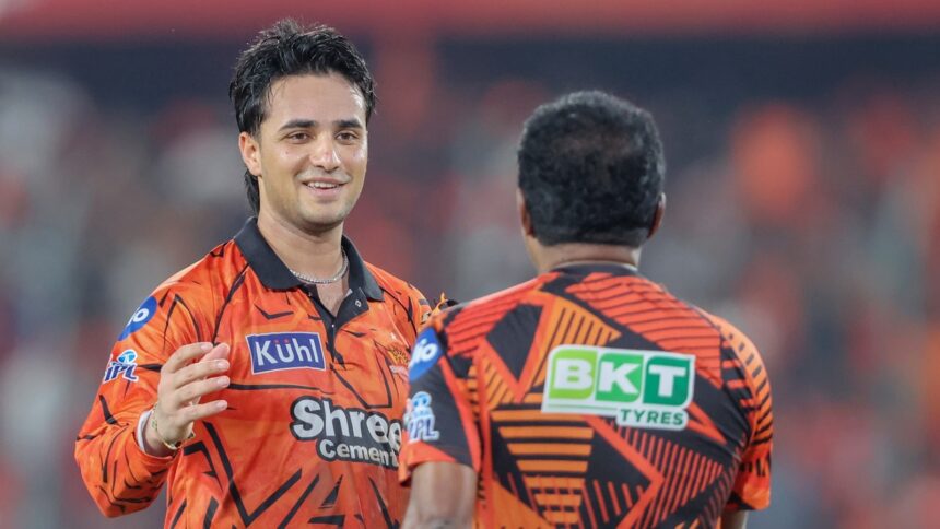 Sunrisers Hyderabad's destructive Indian opener Abhishek Sharma. (BCCI/Creimas Photo)