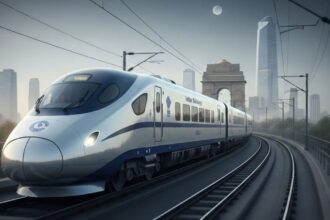 Delhi-Varanasi Bullet Train Project: Railway Minister Ashwini Vaishnaw said the proposed Varanasi bullet train corridor could reduce travel time between Delhi and Lucknow. (Image generated using AI)