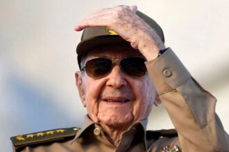 Cuba's former President Raul Castro watches a May Day rally in Havana, Cuba May 1, 2025. (Reuters Photo)