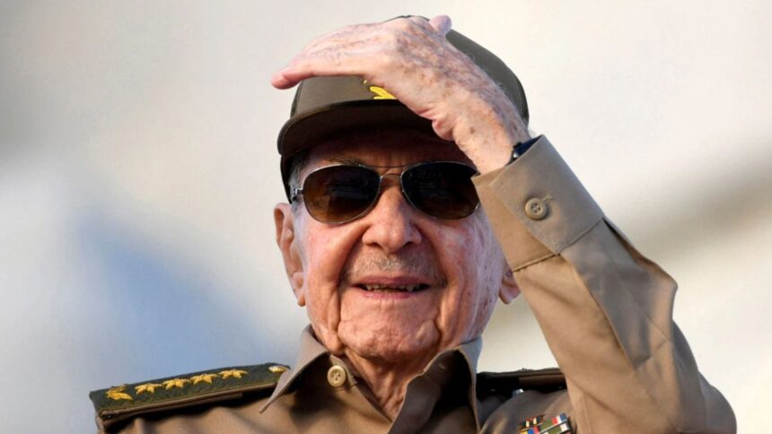 Cuba's former President Raul Castro watches a May Day rally in Havana, Cuba May 1, 2025. (Reuters Photo)