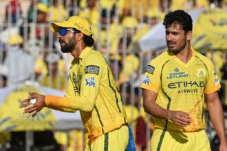 Chennai Super Kings' captain Ruturaj Gaikwad arranges the field during the Indian Premier League cricket match between Chennai Super Kings and Lucknow Super Giants in Chennai. (AP Photo)